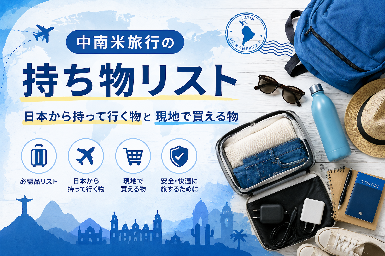 中南米旅行の持ち物リスト